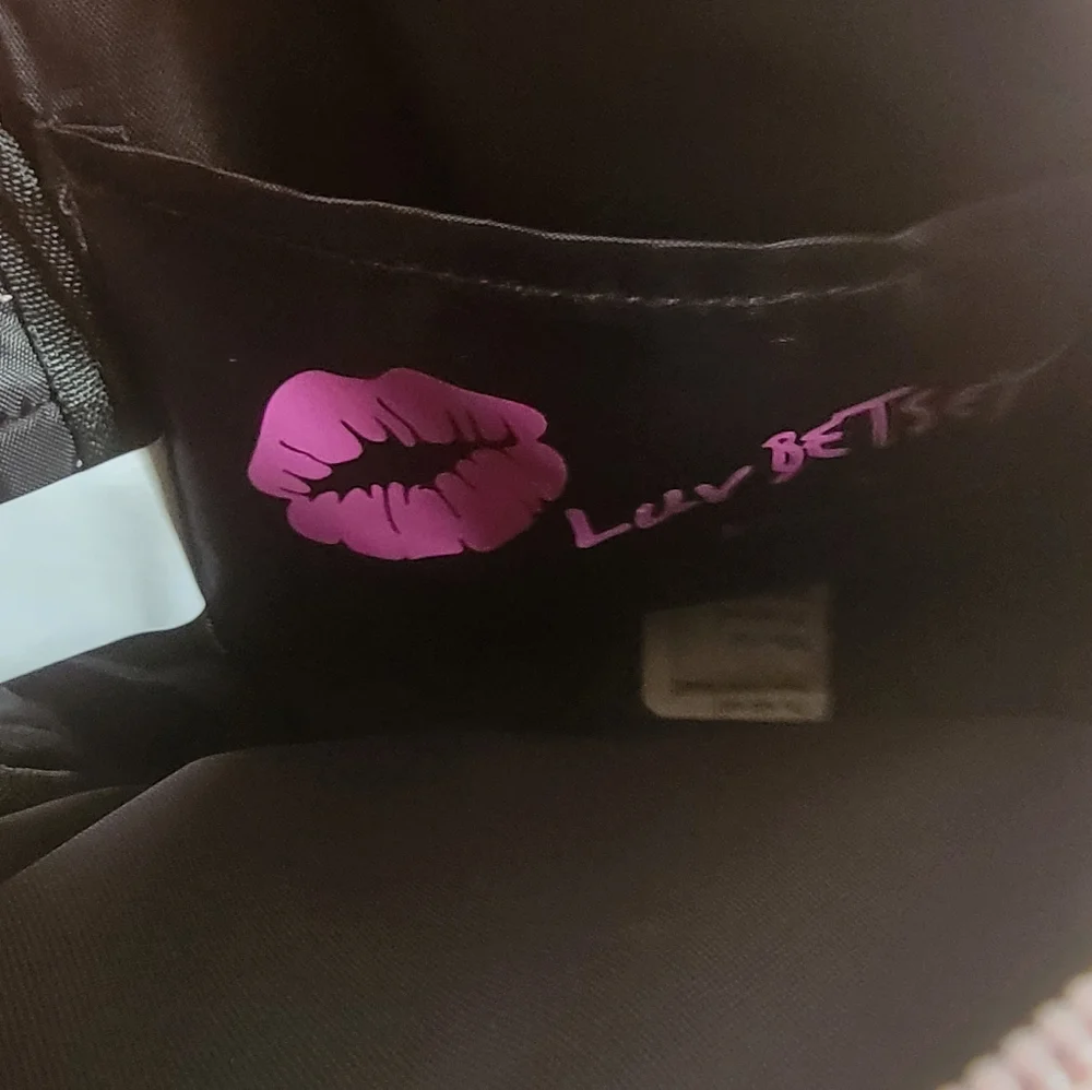 LUV BETSEY JOHNSON Pink Quilted Backpack & Key Earrings